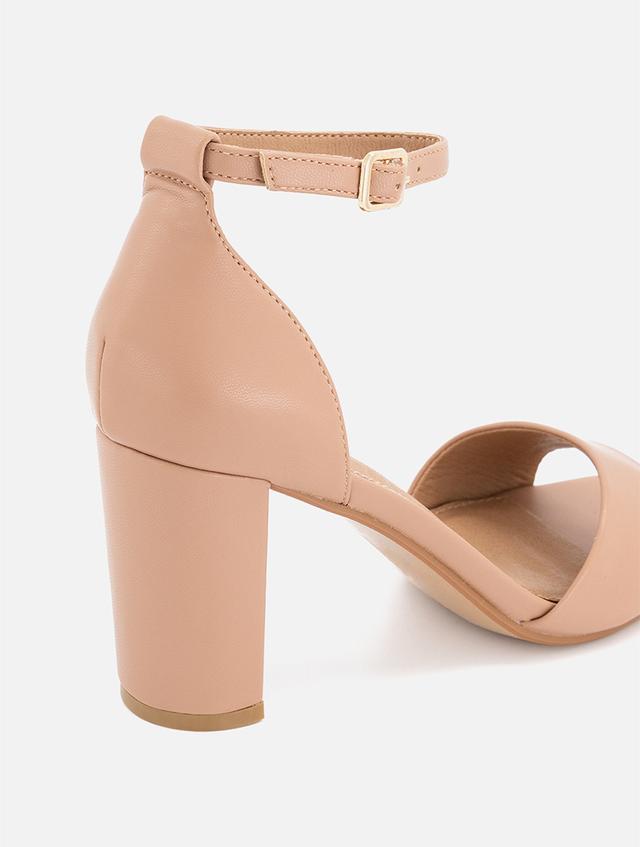 Nude block sales heel ankle strap